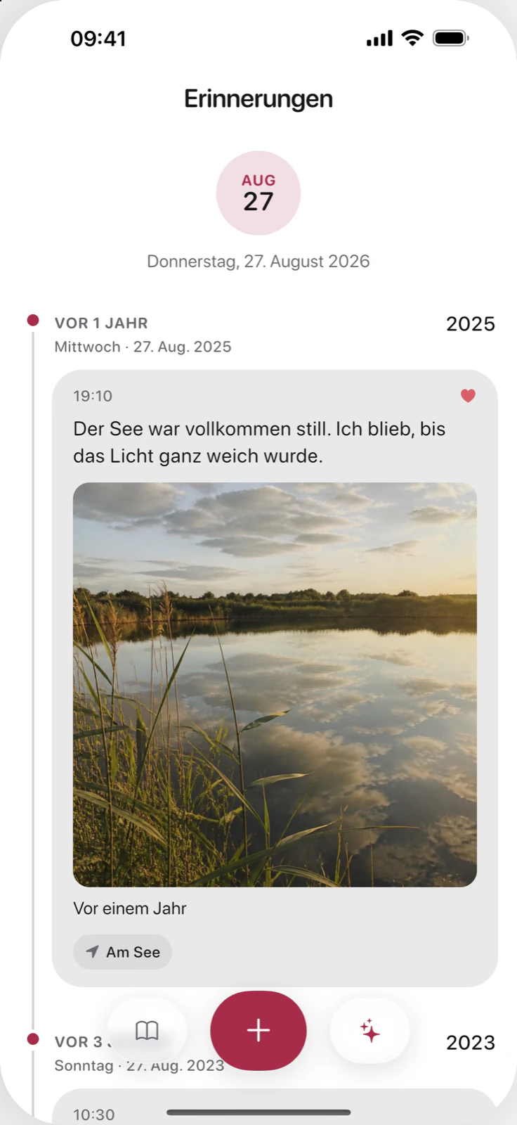 DayJar Ansicht zu So funktionieren Erinnerungen